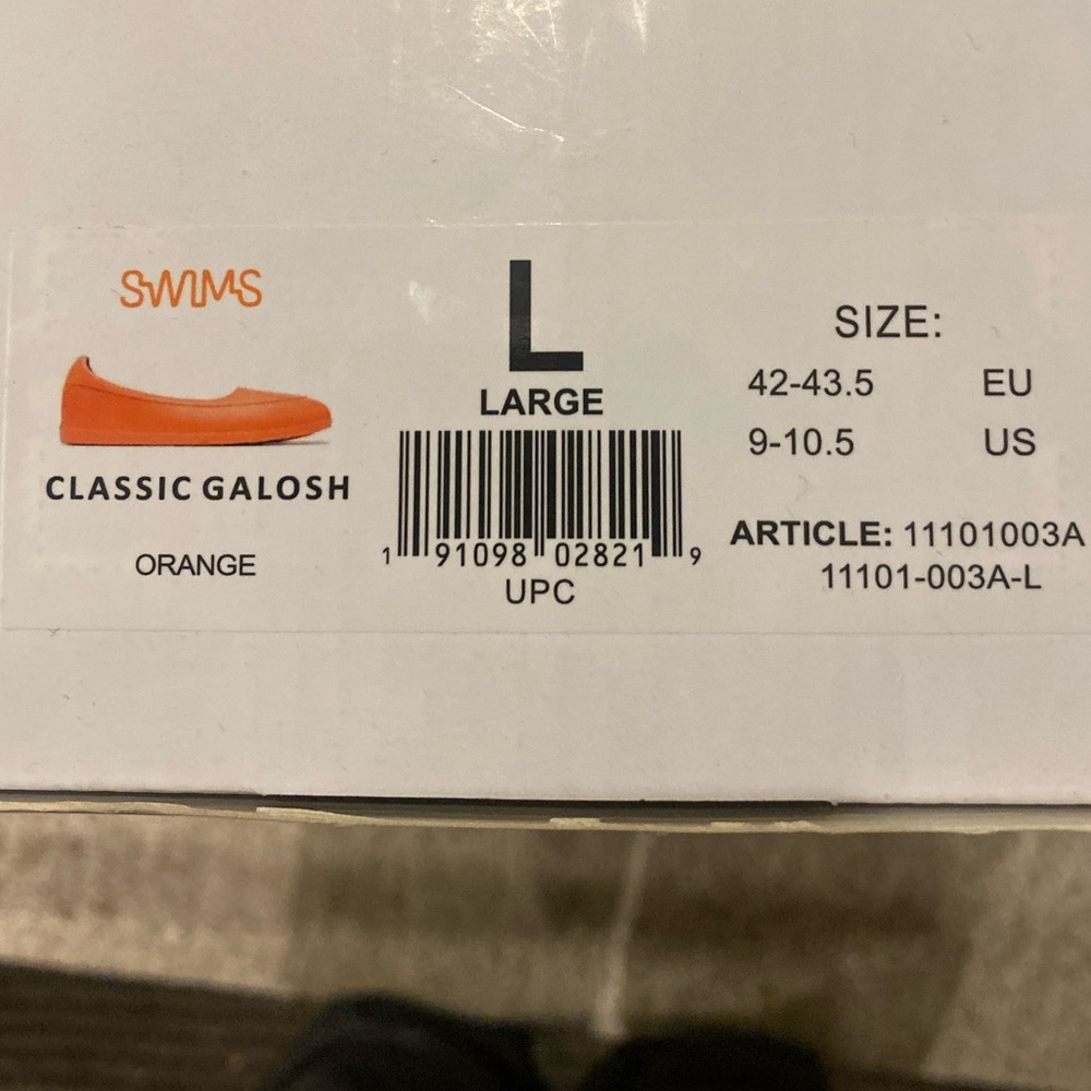 Swims classic Galoshes orange 9-10.5 US